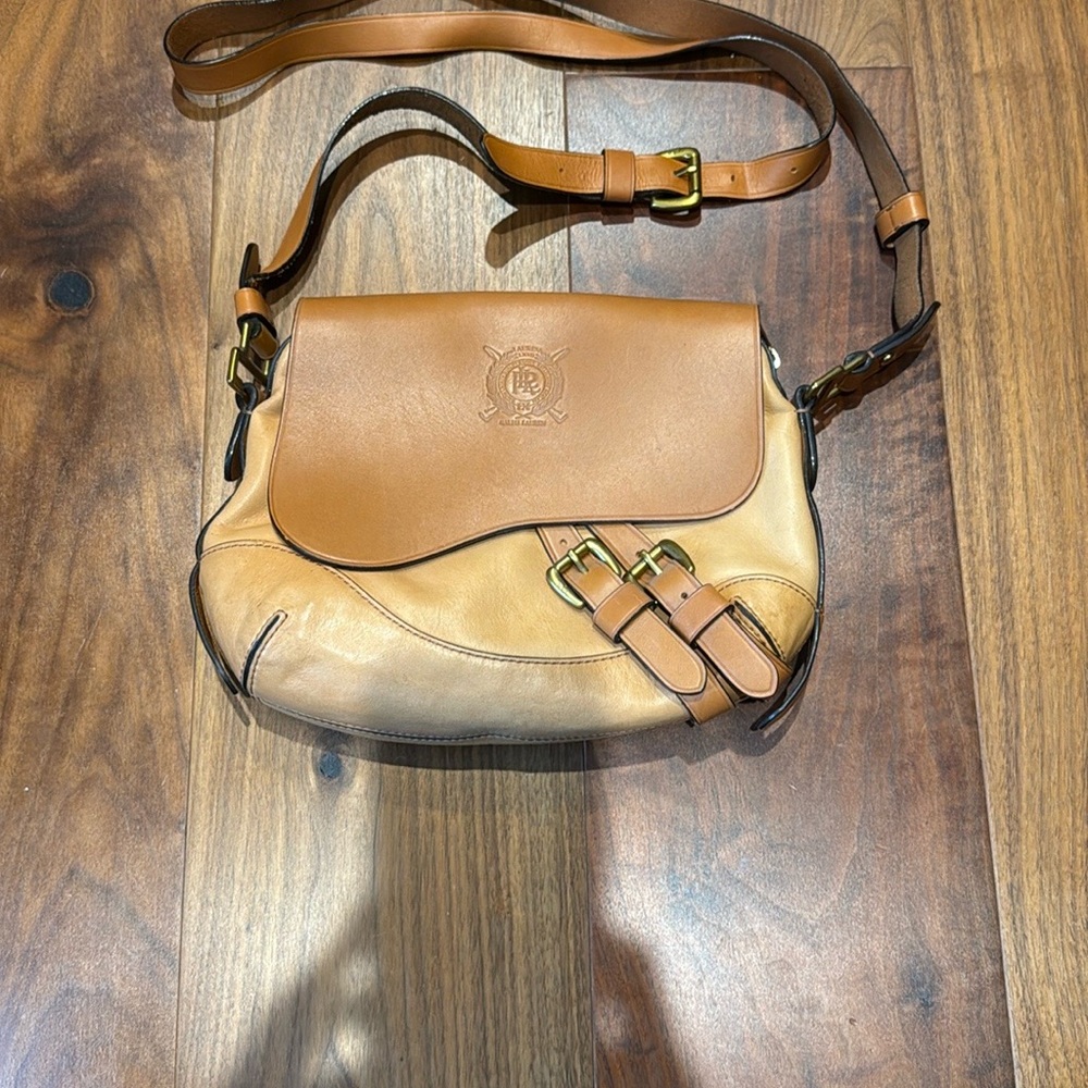 Ralph Lauren Brown Crossbody Bag with Structured Design